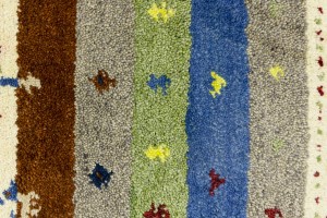 Multicolored Stripes Tribal 1'4X4 Indo-Gabbeh Oriental Rug