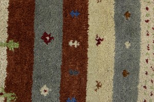 Multicolored Stripes Tribal 1'4X4 Indo-Gabbeh Oriental Rug