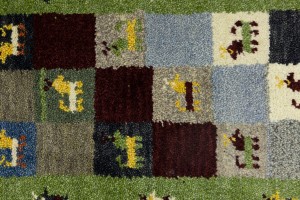 Green Tribal 1'4X4 Indo-Gabbeh Oriental Rug