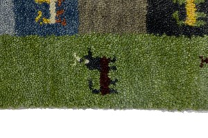 Green Tribal 1'4X4 Indo-Gabbeh Oriental Rug