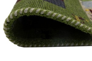 Green Tribal 1'4X4 Indo-Gabbeh Oriental Rug