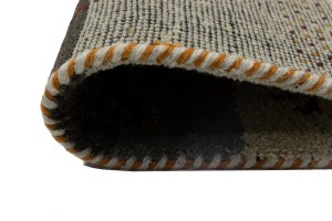 Multicolored Stripes Tribal 1'4X4 Indo-Gabbeh Oriental Rug