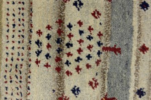 Multicolored Stripes Tribal 1'4X4 Indo-Gabbeh Oriental Rug