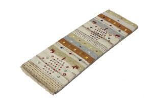 Multicolored Stripes Tribal 1'4X4 Indo-Gabbeh Oriental Rug