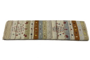 Multicolored Stripes Tribal 1'4X4 Indo-Gabbeh Oriental Rug