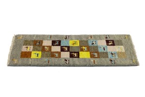 Gray Tribal 1'4X4 Indo-Gabbeh Oriental Rug