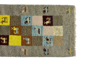 Gray Tribal 1'4X4 Indo-Gabbeh Oriental Rug