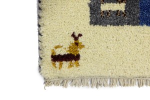 Multicolored Tribal 1'4X3'9 Indo-Gabbeh Oriental Rug