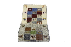 Multicolored Tribal 1'4X3'9 Indo-Gabbeh Oriental Rug