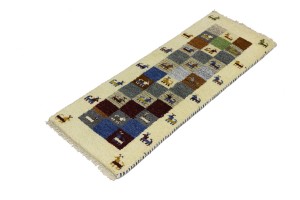 Multicolored Tribal 1'4X3'9 Indo-Gabbeh Oriental Rug
