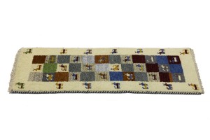 Multicolored Tribal 1'4X3'9 Indo-Gabbeh Oriental Rug