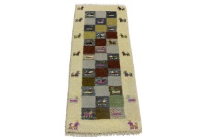 Multicolored Tribal 1'4X4 Indo-Gabbeh Oriental Rug