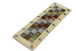 Multicolored Tribal 1'4X4 Indo-Gabbeh Oriental Rug