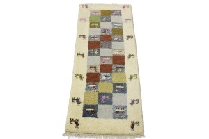 Multicolored Tribal 1'4X4 Indo-Gabbeh Oriental Rug