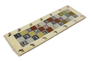 Multicolored Tribal 1'4X4 Indo-Gabbeh Oriental Rug