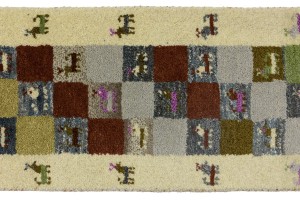 Multicolored Tribal 1'4X4 Indo-Gabbeh Oriental Rug