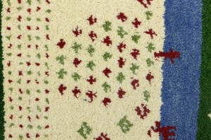 Multicolored Stripes Tribal 1'4X4 Indo-Gabbeh Oriental Rug