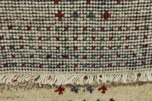 Multicolored Stripes Tribal 1'4X4 Indo-Gabbeh Oriental Rug