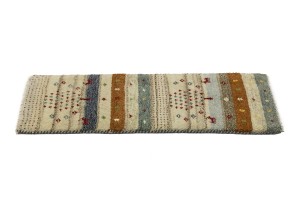 Multicolored Stripes Tribal 1'4X4 Indo-Gabbeh Oriental Rug