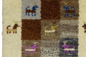 Multicolored Tribal 1'4X4 Indo-Gabbeh Oriental Rug