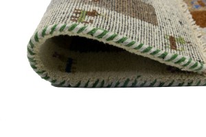 Multicolored Tribal 1'4X4 Indo-Gabbeh Oriental Rug