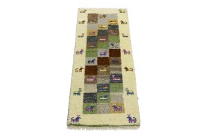 Multicolored Tribal 1'4X4 Indo-Gabbeh Oriental Rug
