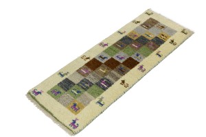 Multicolored Tribal 1'4X4 Indo-Gabbeh Oriental Rug