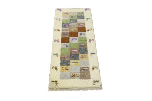 Multicolored Tribal 1'4X4 Indo-Gabbeh Oriental Rug