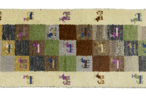 Multicolored Tribal 1'4X4 Indo-Gabbeh Oriental Rug