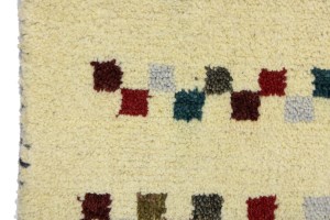 Cream Tribal 1'4X2'7 Indo-Gabbeh Oriental Rug