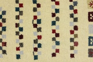 Cream Tribal 1'4X2'7 Indo-Gabbeh Oriental Rug
