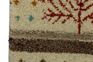 Multicolored Tribal 1'4X2'7 Indo-Gabbeh Oriental Rug