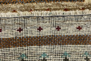 Multicolored Tribal 1'4X2'7 Indo-Gabbeh Oriental Rug