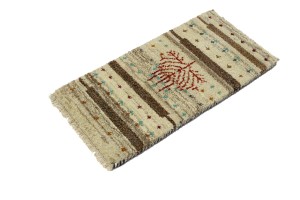 Multicolored Tribal 1'4X2'7 Indo-Gabbeh Oriental Rug