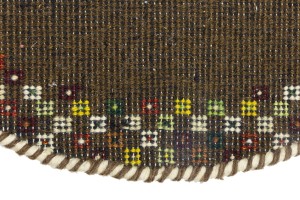 Brown Tribal 2X2 Indo-Gabbeh Oriental Round Rug