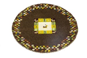 Brown Tribal 2X2 Indo-Gabbeh Oriental Round Rug