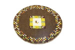 Brown Tribal 2X2 Indo-Gabbeh Oriental Round Rug
