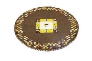 Brown Tribal 2X2 Indo-Gabbeh Oriental Round Rug