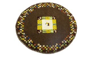 Brown Tribal 2X2 Indo-Gabbeh Oriental Round Rug