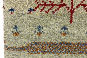 Greige Tribal 1'4X2'7 Indo-Gabbeh Oriental Rug
