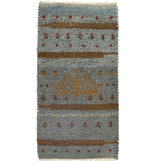 Gray Tribal 1'5X2'7 Indo-Gabbeh Oriental Rug