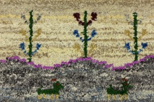 Cream Tribal 1'4X2'7 Indo-Gabbeh Oriental Rug