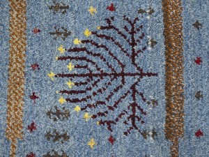 Blue Tribal 1'4X2'7 Indo-Gabbeh Oriental Rug