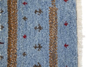 Blue Tribal 1'4X2'7 Indo-Gabbeh Oriental Rug