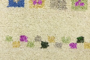 Cream Tribal 1'4X2'4 Indo-Gabbeh Oriental Rug