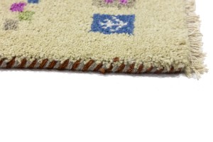 Cream Tribal 1'4X2'4 Indo-Gabbeh Oriental Rug
