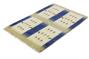Cream Tribal Pictorial 3X4 Indo-Gabbeh Oriental Rug