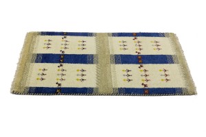 Cream Tribal Pictorial 3X4 Indo-Gabbeh Oriental Rug