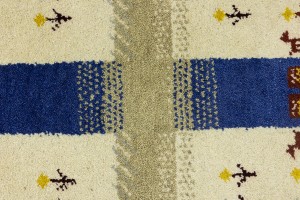 Cream Tribal Pictorial 3X4 Indo-Gabbeh Oriental Rug
