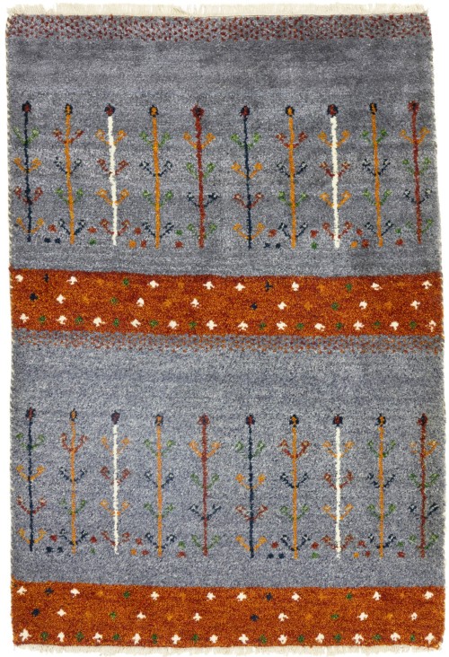 Multicolored Tribal 3X4 Indo-Gabbeh Oriental Rug